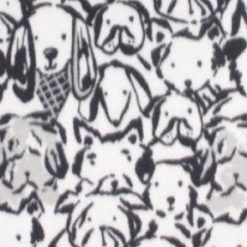 Sketched Dogs Blizzard Fleece Fabric
