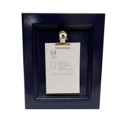 2 x 3 Navy Tabletop Picture Frame With Clip by Place   Time