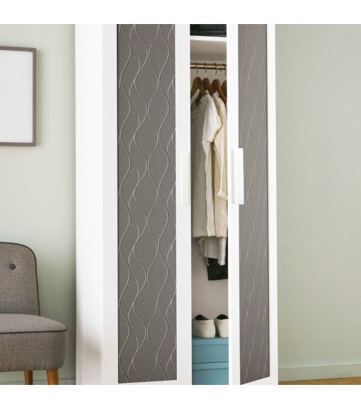 RoomMates Wallpaper Grey Wave Ogee - Image 3