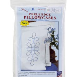 Jack Dempsey Needle Art XX Design Stamped Perle Edge Pillowcases 2pk
