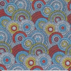 Overlap Circle Red Navy Super Snuggle Flannel Fabric