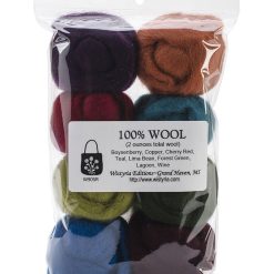 Wistyria Editions .25oz Needle Felting Roving Wool 8ct