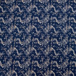 Music Black   Gold Novelty Metallic Cotton Fabric