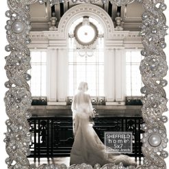 Sheffield Home 5 x 7 Heavy Ornate Pearl   Jewel Tabletop Picture Frame