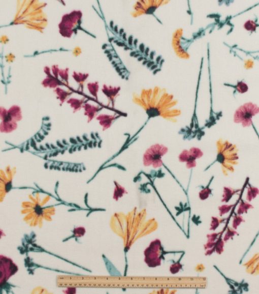 Pressed Flowers Anti Pill Fleece Fabric - Image 2