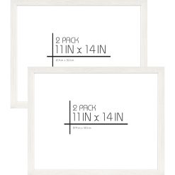 MCS White 11 14 Woodgrain Value Frames 2pk