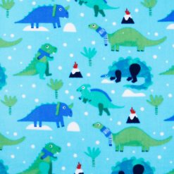 Winter Dinosaurs Anti Pill Fleece Fabric