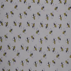 Bees on Gray Quilt Cotton Fabric by Quilter s Showcase