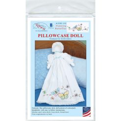 Jack Dempsey Fluttering Butterflies Stamped Pillowcase Doll Kit