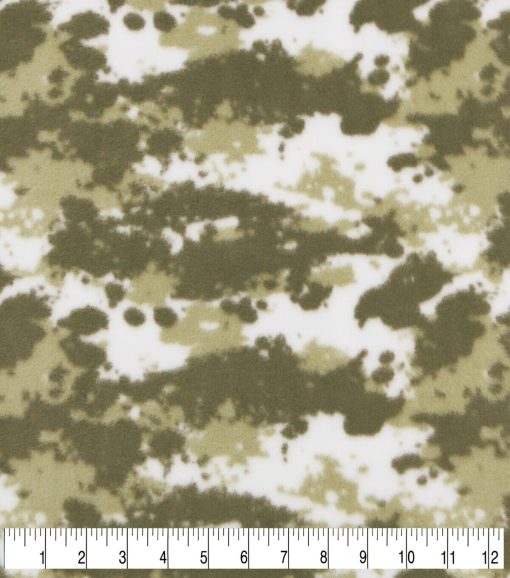 Green Camouflage Anti Pill Fleece Fabric - Image 3