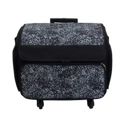 13 x 18 Black Dots Rolling Sewing Machine Storage Tote by Top Notch