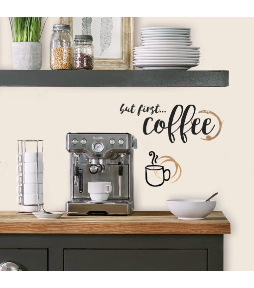 RoomMates Wall Decals But First Coffee - Image 4