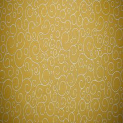 White Swirls on Dark Yellow Quilt Cotton Fabric by Quilter s Showcase