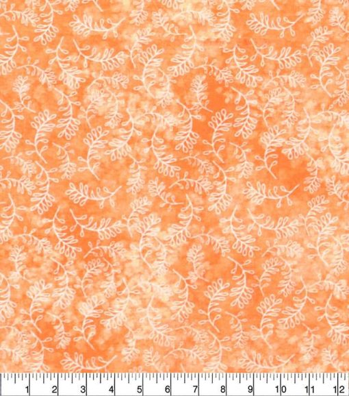 Orange Tonal Vines Quilt Cotton Fabric by Keepsake Calico - Image 2
