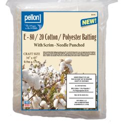 Pellon 80/20 Craft Size Cotton Polyester Batting With Scrim
