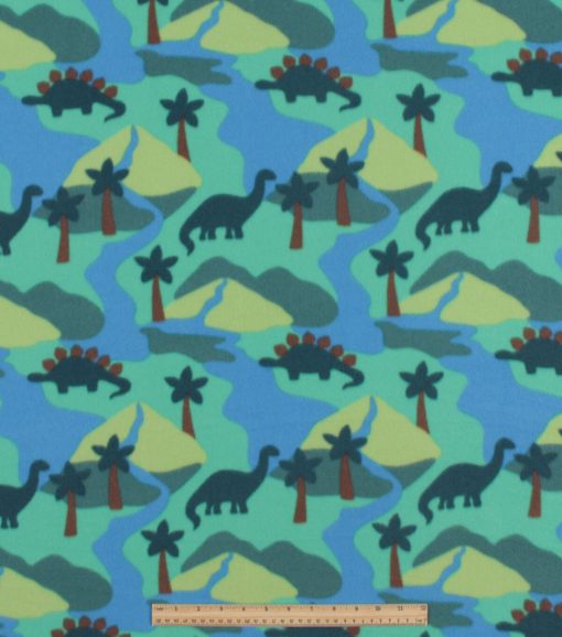 Dinosaur Landscape Blizzard Fleece Fabric - Image 2