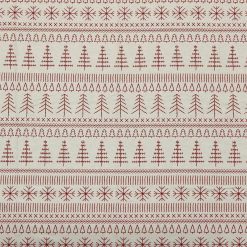 Red Fair Isle on White Super Snuggle Christmas Flannel Fabric
