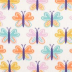 Multi Color Butterflies Blizzard Fleece Fabric