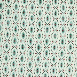 Green   White Foulard Heather Luxe Fleece Fabric