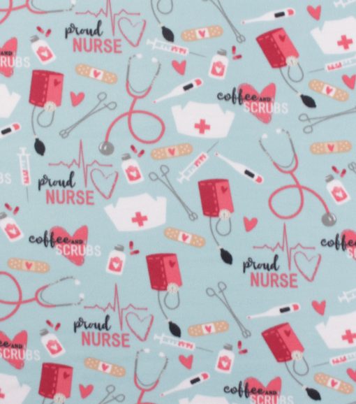 Coffee   Scrubs Blizzard Fleece Fabric - Image 2