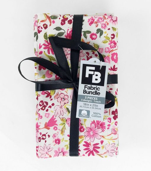 18 x 21 Floral Cotton Fabric Quarters 5ct by Keepsake Calico