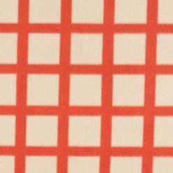 Orange Square Grid Blizzard Fleece Fabric