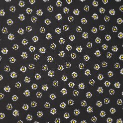 Daisies on Black Cotton Fabric by Keepsake Calico