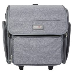 Everything Mary 18.5 Gray Collapsible Rolling Scrapbook Case