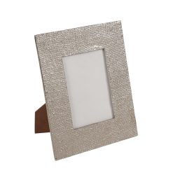 5 x 7 Silver Aluminum Texture Tabletop Picture Frame by Place   Time