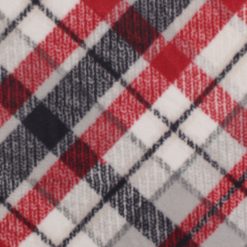 Red   Gray Bias Plaid Anti Pill Fleece Fabric