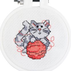 Janlynn 3 Kitten Round Counted Cross Stitch Kit