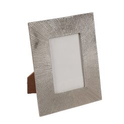 4 x 6 Silver Textured Tabletop Picture Frame by Place   Time