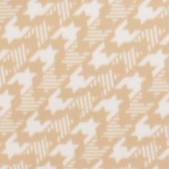 Brown Diagonal Houndstooth Blizzard Fleece Fabric