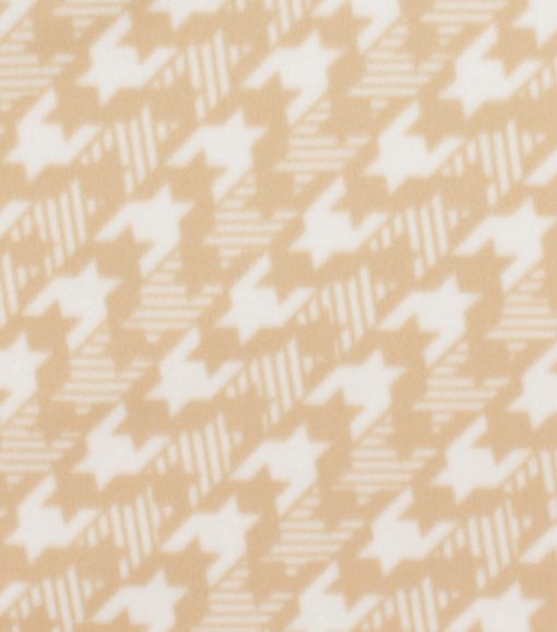 Brown Diagonal Houndstooth Blizzard Fleece Fabric