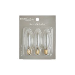 7 Watt Flamless Candle Replacement Bulbs 3pk by Hudson 43