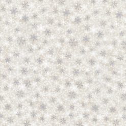 White Packed Snowflakes Christmas Cotton Fabric