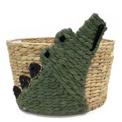 16 Crocodile Water Hyacinth Woven Basket by Place   Time