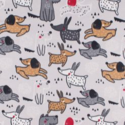 Happy Dog Blizzard Fleece Fabric