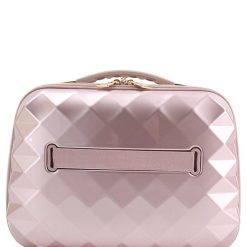 Savoir Collection Quilted with Floral Strap Travel Beauty Case