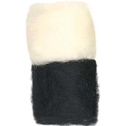Feltworks 3.17oz Black   White Bulk Needle Felting Wool Roving
