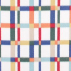 Multi Color Grid Plaid Blizzard Fleece Fabric