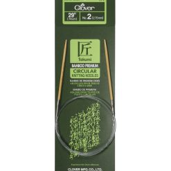 Clover 29 Bamboo Size 2 Circular Knitting Needle Set