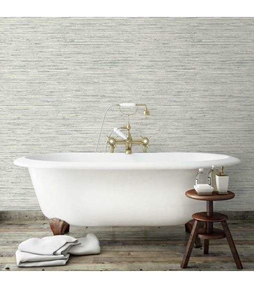 RoomMates Faux Grasscloth Peelable Wallpaper Grey - Image 9