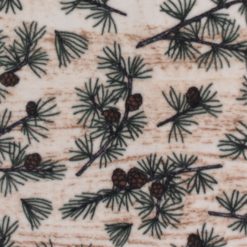 Rustic Pine Branches Anti Pill Fleece Fabric