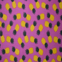 Pineapples on Pink Cotton Fabric by Quilter s Showcase