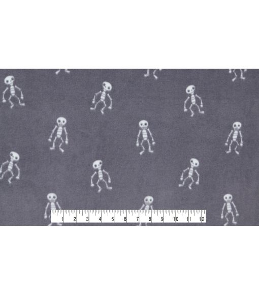 POP! Halloween Skeletons Lightweight Fleece Fabric - Image 3
