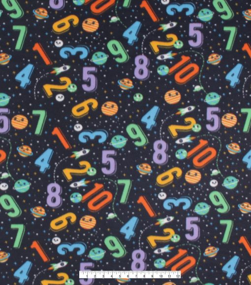 Numbers Blizzard Fleece Fabric - Image 3