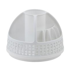 7 x 5 White Weave Rotating Desktop Organizer