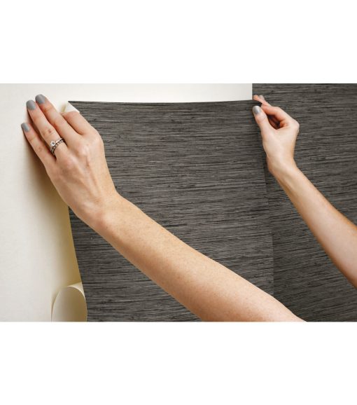 RoomMates Wallpaper Grey Grasscloth - Image 8