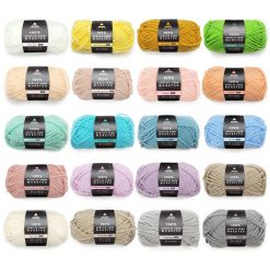 Arteza Light Colors Premium Worsted Acrylic Yarn 20 Bundle